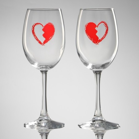 Foam glass for wine "Heart", 360 ml-1