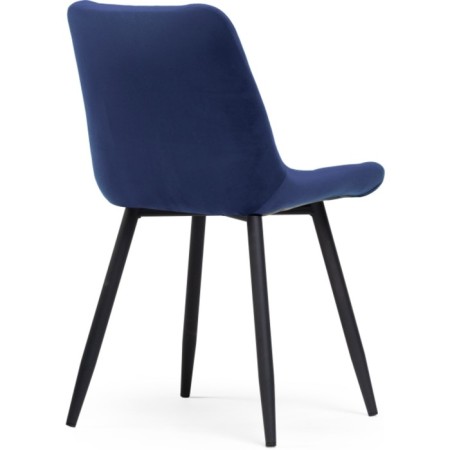 SHELS on a metal frame Chelsea Metal/velor, black/blue 50x60x80 cm-2