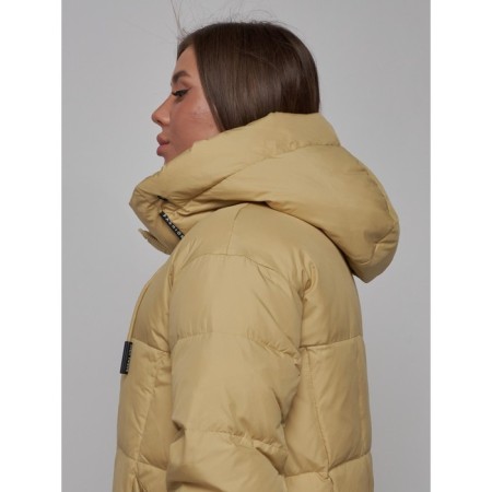 Coat insulated winter female, size 52, mustard color-19