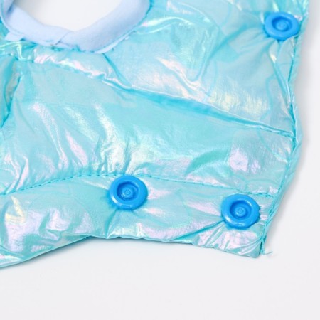 Dog jacket two -sided with a weight, size 12 (DS 28 cm, OG 38 cm, Osh 27 cm), Blue-8