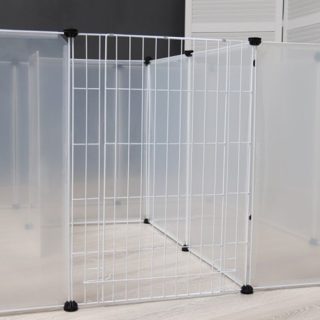 The aviary 24 sections are plastic, (link 50 x 70 cm), white-3