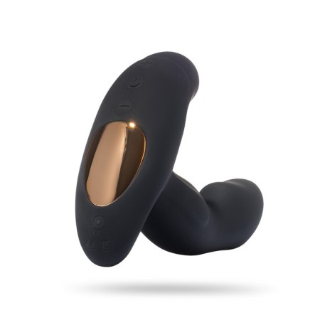 Prostate massager, point stimulator G, vibrovalla, silicone, black-2
