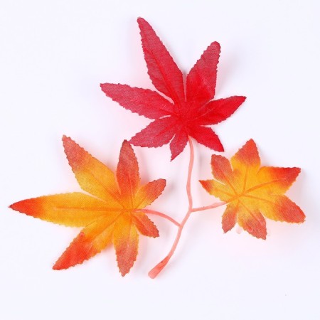 Decor "Autumn twig with leaves" set of 15 pcs., Size 1 pc. - 13.5 × 13 × 0.2 cm-1