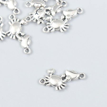 Connector for creativity Metal 2 Ears "Krabik" 2.4x1.2 cm-1
