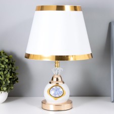 Dominica table lamp E27 40W white-gold 25x25x36 cm Risalux