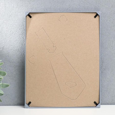 Photo frame plastic L-1 15x21 cm silver. Met. (plastic screen)-2