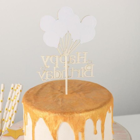 Topper for the Cake "Happy Birthday. Balls ", 22 × 10 cm-2