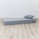 Walked armor-bed "Essen", velor fabric, gray color