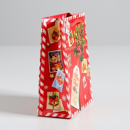 Laminated vertical “Gift from Santa Claus”, 12 x 15 x 5.5 cm, New Year-3