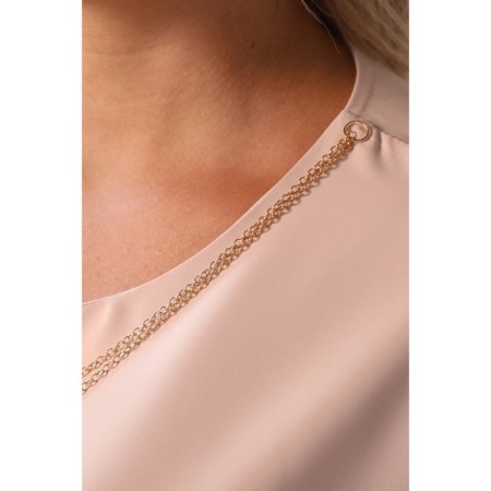 Female blouse, size 48, beige color-1