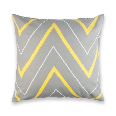 Pillowcase "Ethel" yellow-gray zigzags 70x70 cm, 100% cotton, stump, 125 g/m2