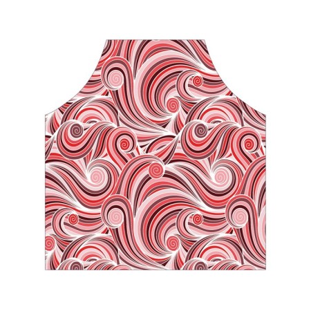 Apron kitchen with a photo print "Pink waves", adjustable, size OS-2