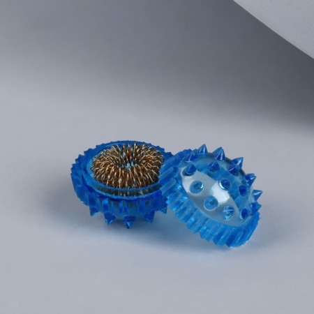 Su-jok massage, d = 3.5 cm, with 2 rings, blue color-8