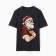 New Year. Men's T -shirt KAFTAN SANTA, black, size L
