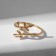 Ring "Branches" trend, color gold, dimensionless