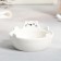 Ceramic set for tea drinking "White Cat", a mug of 150 ml, a bowl of 10x3 cm, white color