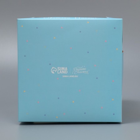 Box for small cake, confectionery packaging, Easter, 15 x 15 x 18 cm-4