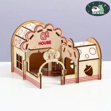 Complex-site for rodents, 14 x 13 x 10.5 cm, plywood