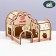 Complex-site for rodents, 14 x 13 x 10.5 cm, plywood