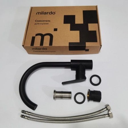 MILARDO MEAL M01BLJ0M05 kitchen mixer, pour 182 mm, black matte-4