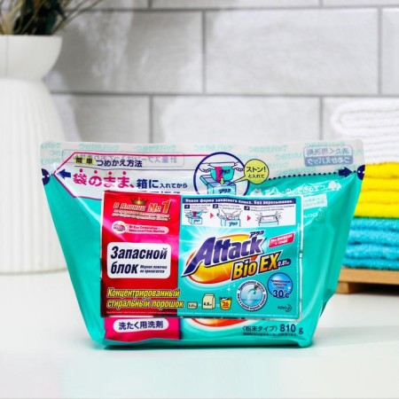 Attack BioEx washing powder, a machine, concentrated, spare block, 810 g