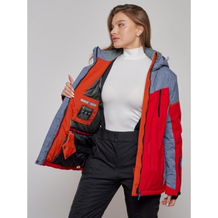 Ski jacket female winter, size 58, red color-13