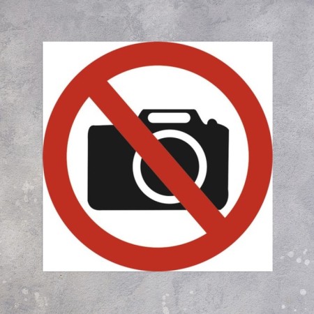 The "Do not photograph" tablet 100 × 100, the adhesive base-1