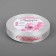 Satin ribbon "from March 8", 15 mm × 23 ± 1 m, white/pink # 001 color