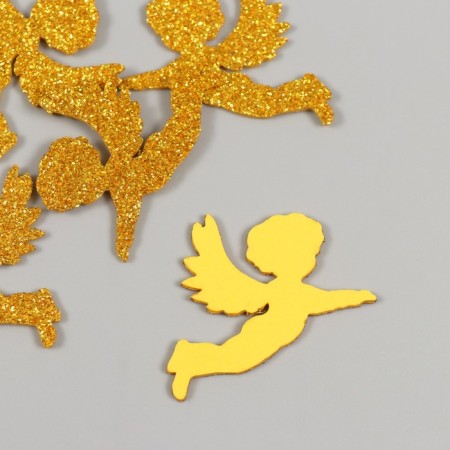 Decor "Angel" gold 4.5 cm (set 6 pcs)-2