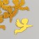 Decor "Angel" gold 4.5 cm (set 6 pcs)