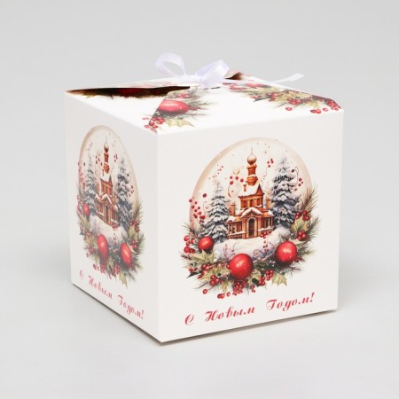 Gift Folding Box "Church", 12 x 12 x 12 cm-1