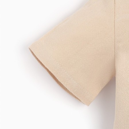 Set for a boy (shirt, shorts) minku beige color, height 122-7
