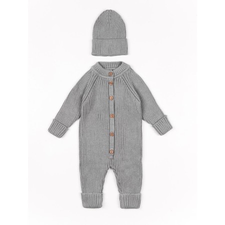 Knitted Knot Killed with a hat Pure Love Tot, height 86 cm, color gray color-6