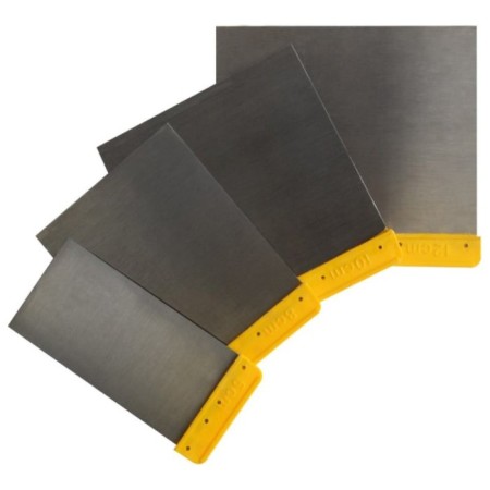 Set of spatula Encor 9992, steel, plastic handles, 50-80-100-120 mm, 4 pcs.