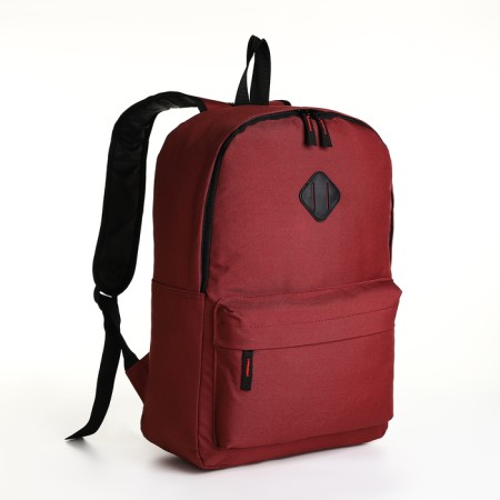 Youth backpack with lightning, external pocket, burgundy color-2