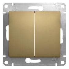Механизм переключателя проходного SchE GSL000465 Glossa, 2 клавиша, СП, 10А, IP20, титан