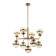 Sogno 9xe27 40w rod chandelier, size 75x75x62-122 cm, bronze color