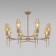 EUROSVET PRISM ceiling lamp 60143/8, E14, 8x60W, 900x900x680 mm, brass color