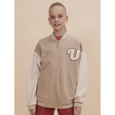 Jacket for girls, height 128 cm, sandy color