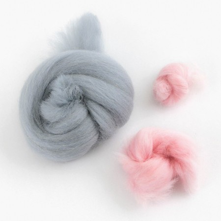 Set for creativity. Wool toy "Bunny"-2