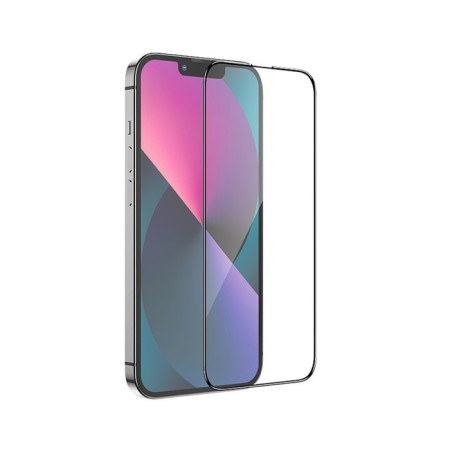 Hoco G1 Protective Glass, for iPhone 13 Pro Max, PET layer, anti -prints, black frame-1