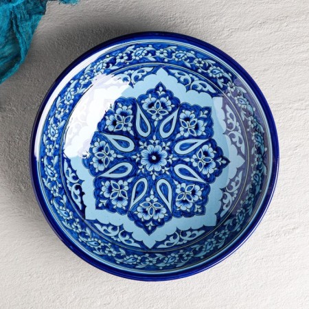 Largan Rishtan ceramics "Patterns", 33 cm, blue-1