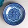 Largan Rishtan ceramics "Patterns", 33 cm, blue