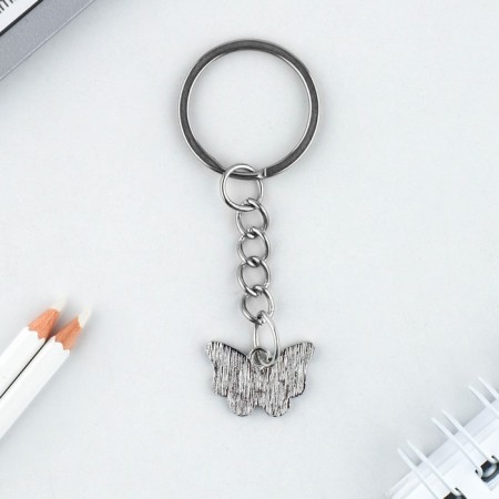 A keychain for children, metal "butterfly", 7.2 x 1.4 cm-3