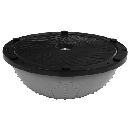 Half -sphere bosu gymnastic, massage, with a pump, 46x20 cm, color gray color-6