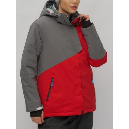 Ski suit female, size 56, red color-3
