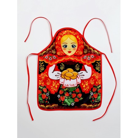 Carnival set "painted nesting doll" apron and scarf-1