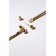 Earrings hanging "grace" flat threads, color gold, 15 cm