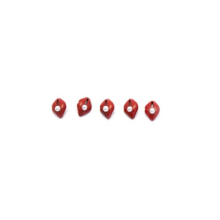 Metal fittings TNL “Lips with pearls”, 2 pcs