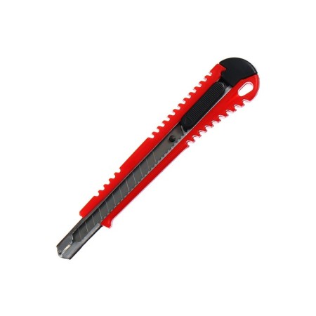 Chancellery knife, blade 9 mm, with a metal guide lock, blister, MIX case-1